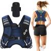 Sportneer Weighted Vest Woman: 8lb/12lb/15lb/20lb/25lb Weight Vest for Walking with Phone Bag, Adjustable Women Weighted Vest for Running Rucking Vest for Jogging Strength Training Weight Loss(Blue)