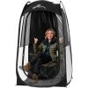 Sportneer XL Pop Up Sports Tent, 46″ L x 46″ W x 63.5″ H Clear TPU Outdoor Shelter for 1 Adult & 1 Child, All-Weather Warm Bubble Pod with Instant Setup, Wind & Rain Protection for Spectators(black)