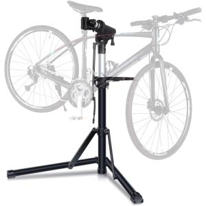 Sportneer Bike Repair Stand: Height Adjustable Bike Work Stand with Magnetic Tool Tray – 360° Rotatable Bicycle Stand with Multiple Quick Release for Home Bicycle Mechanic – Foldable, Max Load 60lbs(Black)