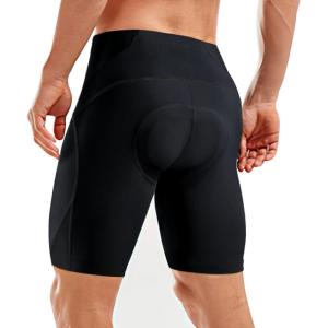 Sportneer Padded Bike Shorts for Men – 4D Padding Mens Bicycle Cycling Biking Clothing Shorts, Breathable and Absorbent(Black)