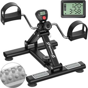 Sportneer Portable Under Desk Pedal Exerciser Low Resistance Exercise Bike Folding Indoor Exercise Pedal Machine Bike for Arm & Leg Under Desk Bike Leg Exercisers While Sitting for Home Office