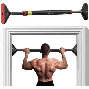 Sportneer Pull Up Bar Doorway Chin Up Bar No Screws Door Frame Chin Up Push Up Sit Up Bar Adjustable 75-94cm (29.5in-37in) Up to 200kg Capacity Workout Bar