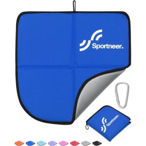 Sportneer Sitting Pad, Lightweight Waterproof Folding Seat Pad for Backpacking, 15.75” x 15.75” Portable Camping Seat Mat for Hiking, Picnics & Outdoor Use(Blue)