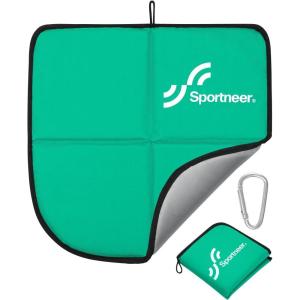 Sportneer Sitting Pad, Lightweight Waterproof Folding Seat Pad for Backpacking, 15.75” x 15.75” Portable Camping Seat Mat for Hiking, Picnics & Outdoor Use(Lake Green)