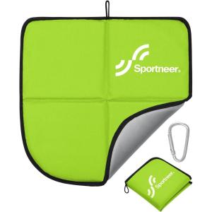Sportneer Sitting Pad, Lightweight Waterproof Folding Seat Pad for Backpacking, 15.75” x 15.75” Portable Camping Seat Mat for Hiking, Picnics & Outdoor Use(Fruit Green)