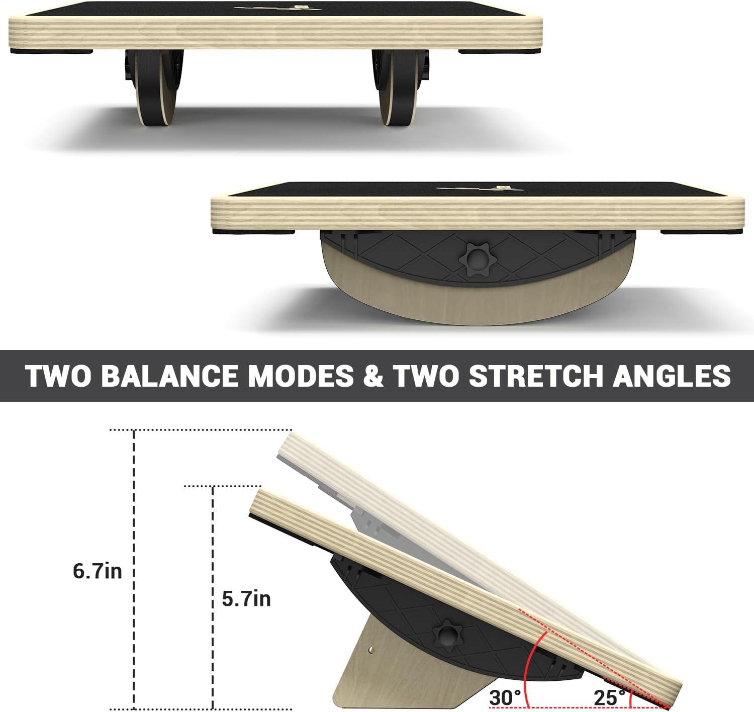 image:imageSportneer Pull Up Bar Strength Training Chin up Bar without Screws Bundle with Balance Board for Adults Wobble Board Adjustable 2in1 Slant Board