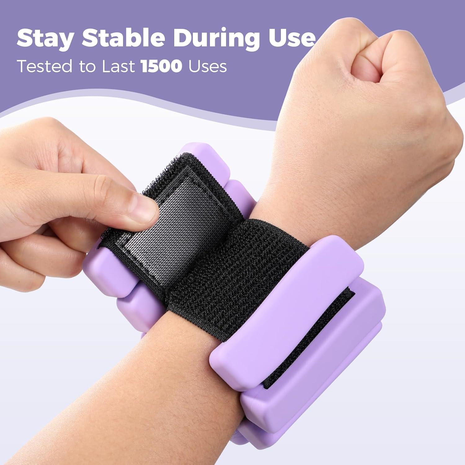 image:imageSportneer SShaped Wrist Weights Set of 2 1LB2LB Each for Women Men Comfortable Arm Leg Weight for Pilates Running Walking Workout Yoga Water Aerobics Pool ExercisesAura Lavender