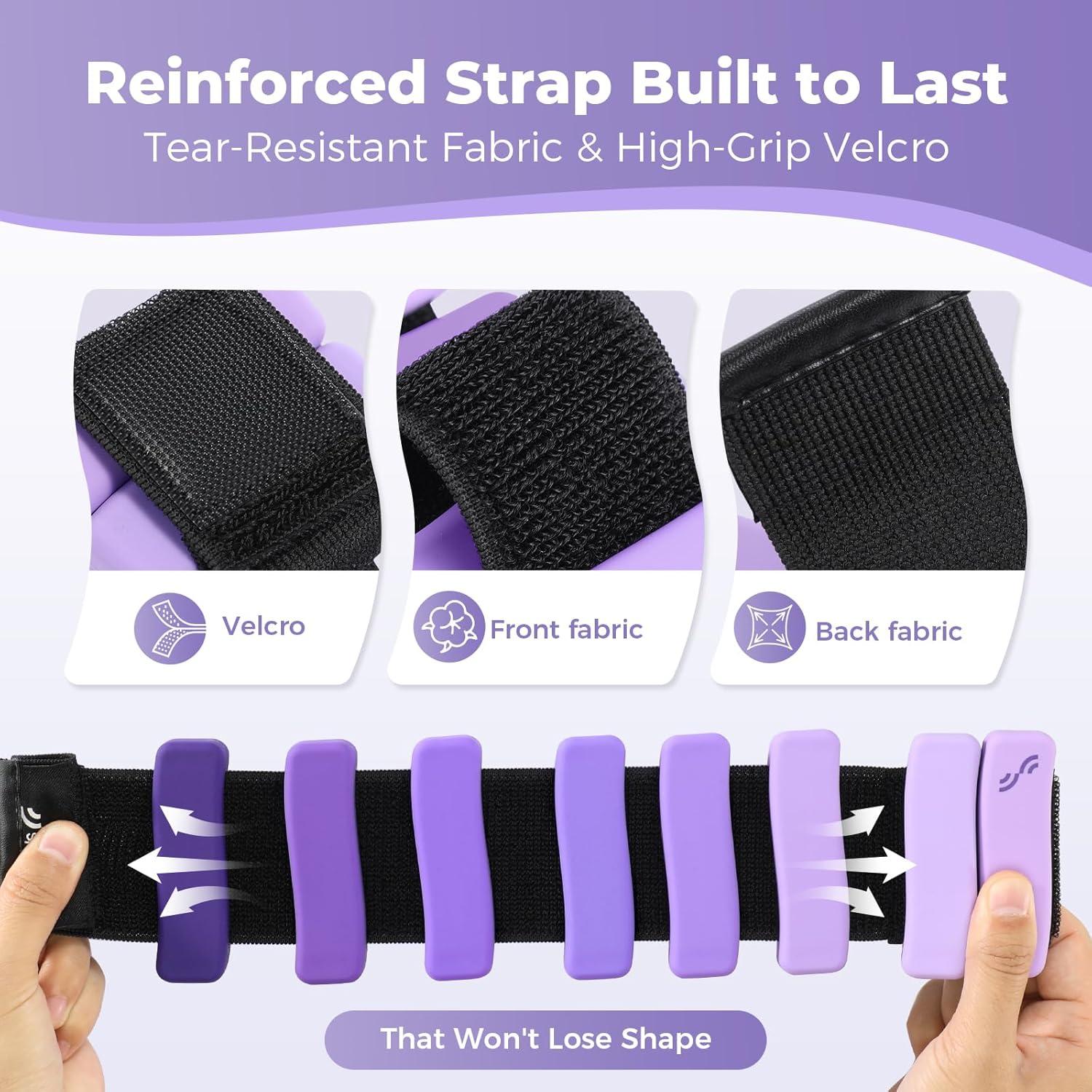 image:imageSportneer SShaped Wrist Weights Set of 2 1LB2LB Each for Women Men Comfortable Arm Leg Weight for Pilates Running Walking Workout Yoga Water Aerobics Pool ExercisesHalo Violet