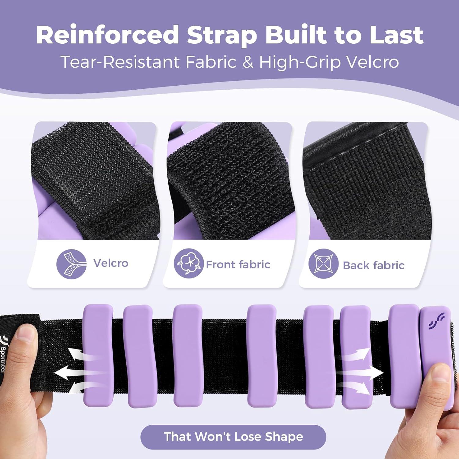 image:imageSportneer SShaped Wrist Weights Set of 2 1LB2LB Each for Women Men Comfortable Arm Leg Weight for Pilates Running Walking Workout Yoga Water Aerobics Pool ExercisesAura Lavender