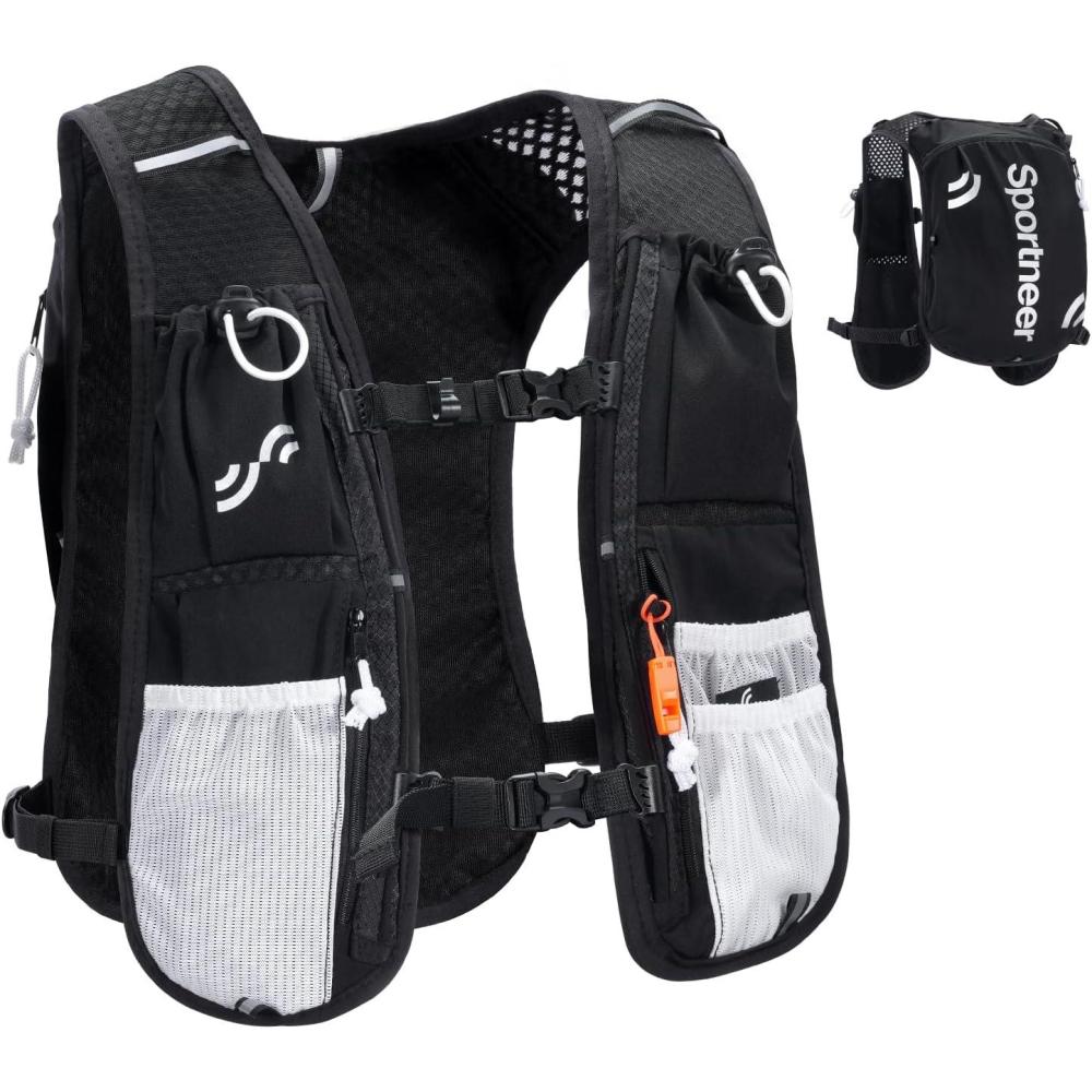 image:imageSportneer Hydration Backpack Running Vest with Reflective Strips Lightweight Hydration Vest Backpack for Running Hiking Biking Cycling for Women Men