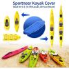 Kayak Cover, Sportneer Waterproof Kayak Covers 9.3-10.5ft Kayak Cover UV Sunblock Shield Protector Kayak Canoe Boat for Indoor Outdoor Storage with Storage Bag 3 Adjustable Bands