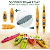 Kayak Cover, Sportneer Waterproof Kayak Covers for Outdoor Storage 9.3-10.5ft Kayak Cover UV Sunblock Shield Protector Kayak Canoe Boat Accessories for Outdoor with Storage Bag 3 Adjustable Bands