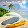 Kayak Cover, Sportneer Waterproof Kayak Covers for Outdoor Storage 9.3-10.5ft Kayak Cover UV Sunblock Shield Protector Kayak Canoe Boat Accessories for Outdoor with Storage Bag 3 Adjustable Bands