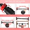 Pull Up Bar for Doorway: Sportneer Strength Training Pull-up Bars without Screw – Adjustable Width Locking Mechanism Chin Up Bar, Thickened Steel Max Limit 440 lbs Upper Body Fitness Pullup Bars for Home (Black-Red)