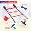 Sportneer Agility Ladder Speed Training Set 12 Rungs 20ft Detachable Exercise Ladders in 2pcs (6 rungs Each) with Ground Stakes for Soccer Football Footwork Training Ladder with Carry Bag(Orange)