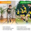 Sportneer Agility Ladder Speed Training Set 12 Rungs 20ft Detachable Exercise Ladders in 2pcs (6 rungs Each) with Ground Stakes for Soccer Football Footwork Training Ladder with Carry Bag(Yellow)
