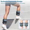 Sportneer Ankle Weights for Men Women Kids Strength Training,10 lbs/Pair Leg Weights Set Comfortable and Soft Perfect for Dancing Running Walking Fitness Workout(Gray-blue)
