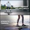 Sportneer Balance Board – 7 Modes Wobble Board with Adjustable Stoppers – Exercise Balancing Stability Trainer for Improve Balance, Surf Trainer & Physical Therapy – Roller and 2.8” Ball Included(Light Blue & Black)