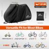Sportneer Bike Cover: 190T Waterproof Outdoor Bicycle Covers for Preventing Rain Sun UV Dust Wind with Anti-theft Lock Holes and Storage Bag for Mountain Road Electric Bike(Polyester-210T)