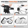 Sportneer Bike Cover: 190T Waterproof Outdoor Bicycle Covers for Preventing Rain Sun UV Dust Wind with Anti-theft Lock Holes and Storage Bag for Mountain Road Electric Bike(190T-Black and Silver)