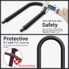 Sportneer Bike Lock: Heavy Duty Bike U Lock with 6ft Security Steel Cable – 18mm Shackle Bicycle U-Locks with Keys and Sturdy Mounting Bracket for Road Mountain Bike Bicycle, Size 11.5”x6.25”(Black+Orange)