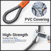Sportneer Bike Lock: Heavy Duty Bike U Lock with 6ft Security Steel Cable – 18mm Shackle Bicycle U-Locks with Keys and Sturdy Mounting Bracket for Road Mountain Bike Bicycle, Size 11.5”x6.25”(Black+Orange)
