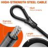 Sportneer Bike Lock: Heavy Duty Bike U Lock with 6ft Security Steel Cable – 18mm Shackle Bicycle U-Locks with Keys and Sturdy Mounting Bracket for Road Mountain Bike Bicycle, Size 11.5”x6.25”(Black)