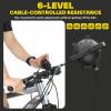 Sportneer Bike Trainer – Magnetic Stationary Bike Stand for 26-28″ & 700C Wheels – Adjustable 6 Level Resistance Bike Trainer Stand for Indoor Riding with Quick Release Lever & Front Wheel Riser Block(Yellow)
