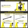 Sportneer Bike Trainer – Magnetic Stationary Bike Stand for 26-28″ & 700C Wheels – Adjustable 6 Level Resistance Bike Trainer Stand for Indoor Riding with Quick Release Lever & Front Wheel Riser Block(Yellow)
