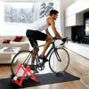 Sportneer Bike Trainer – Magnetic Stationary Bike Stand for 26-28″ & 700C Wheels – Adjustable 6 Level Resistance Bike Trainer Stand for Indoor Riding with Quick Release Lever & Front Wheel Riser Block(Red)