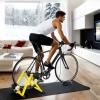 Sportneer Bike Trainer – Magnetic Stationary Bike Stand for 26-28″ & 700C Wheels – Adjustable 6 Level Resistance Bike Trainer Stand for Indoor Riding with Quick Release Lever & Front Wheel Riser Block(Yellow)