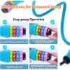 Sportneer Cable Lock: 4 Digit Resettable Combination High Security Bike Locks Heavy Duty Anti Theft – 25.6inch Long Colorful & Keyless Bicycle Lock for Kid’s Bike – Blue(Blue)