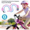 Sportneer Cable Lock: 4 Digit Resettable Combination High Security Bike Locks Heavy Duty Anti Theft – 25.6inch Long Colorful & Keyless Bicycle Lock for Kid’s Bike – Blue(Pink)