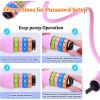 Sportneer Cable Lock: 4 Digit Resettable Combination High Security Bike Locks Heavy Duty Anti Theft – 25.6inch Long Colorful & Keyless Bicycle Lock for Kid’s Bike – Blue(Pink)