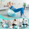 Sportneer Extra Thick Exercise Ball – 25.6”Yoga Ball with Quick Pump – Anti-Burst and Slip Resistant Fitness Ball Chair for Pregnancy and Physical Therapy(Blue Green)