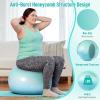 Sportneer Extra Thick Exercise Ball – 25.6”Yoga Ball with Quick Pump – Anti-Burst and Slip Resistant Fitness Ball Chair for Pregnancy and Physical Therapy(Blue Green)