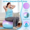 Sportneer Extra Thick Exercise Ball – 25.6”Yoga Ball with Quick Pump – Anti-Burst and Slip Resistant Fitness Ball Chair for Pregnancy and Physical Therapy(Iris Blue Purple)