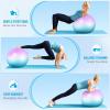 Sportneer Extra Thick Exercise Ball – 25.6”Yoga Ball with Quick Pump – Anti-Burst and Slip Resistant Fitness Ball Chair for Pregnancy and Physical Therapy(Iris Blue Purple)