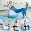Sportneer Extra Thick Exercise Ball – 25.6”Yoga Ball with Quick Pump – Anti-Burst and Slip Resistant Fitness Ball Chair for Pregnancy and Physical Therapy(Iris Blue Purple)