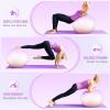 Sportneer Extra Thick Exercise Ball – 25.6”Yoga Ball with Quick Pump – Anti-Burst and Slip Resistant Fitness Ball Chair for Pregnancy and Physical Therapy(Pink Purple)