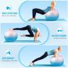 Sportneer Extra Thick Exercise Ball – 25.6”Yoga Ball with Quick Pump – Anti-Burst and Slip Resistant Fitness Ball Chair for Pregnancy and Physical Therapy(Pink Blue)