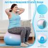 Sportneer Extra Thick Exercise Ball – 25.6”Yoga Ball with Quick Pump – Anti-Burst and Slip Resistant Fitness Ball Chair for Pregnancy and Physical Therapy(Pink Blue)