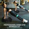 Sportneer Half Balance Ball – Inflatable Exercise Ball Trainer With Resistance Bands & Pump – Non-slip Yoga Ball for Stability, Core Training, Physical Therapy – Home Gym Equipment(Black)