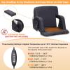 Sportneer Heated Stadium Seats for Bleachers with Back Support, Bleacher Chairs with Back and Cushion, 3 Levels of Heat Bleacher Seat Foldable Stadium Chair for Outdoor Sport Events, NO Power Bank