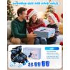 Sportneer Kids Roller Skates: 4 Size Adjustable Quad Skates with Light Up Wheels for 5-8, 8-12 Girls Boys Kids Toddlers Beginners, Birthday Gift with Protective Gear Set for Outdoor Indoor(Navy Blue)