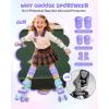 Sportneer Kids Roller Skates: 4 Size Adjustable Quad Skates with Light Up Wheels for 5-8, 8-12 Girls Boys Kids Toddlers Beginners, Birthday Gift with Protective Gear Set for Outdoor Indoor(Purple)