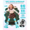 Sportneer Kids Roller Skates: 4 Size Adjustable Quad Skates with Light Up Wheels for 5-8, 8-12 Girls Boys Kids Toddlers Beginners, Birthday Gift with Protective Gear Set for Outdoor Indoor(Blue)