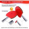Sportneer Ping Pong Paddles Set, Table Tennis Paddle, 2 Table Tennis Paddles and 4 Balls, Portable Ping Pong Racket Set for Adult Indoor/Outdoor Play, with Storage Bag,Best Gift for Boys and Girls