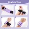 Sportneer S-Shaped Wrist Weights Set of 2 (1LB/2LB Each) for Women Men Comfortable Arm Leg Weight for Pilates, Running, Walking, Workout, Yoga, Water Aerobics, Pool Exercises(Aura Lavender)