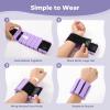 Sportneer S-Shaped Wrist Weights Set of 2 (1LB/2LB Each) for Women Men Comfortable Arm Leg Weight for Pilates, Running, Walking, Workout, Yoga, Water Aerobics, Pool Exercises(Purple)